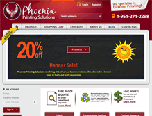 Tablet Screenshot of phoenixprintingsolutions.com